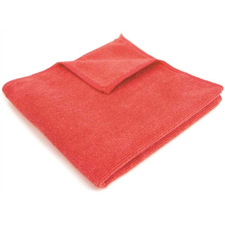 Renown 16 in. x 16 in. General Purpose Microfiber Cleaning Cloth, Red REN01616-REZ